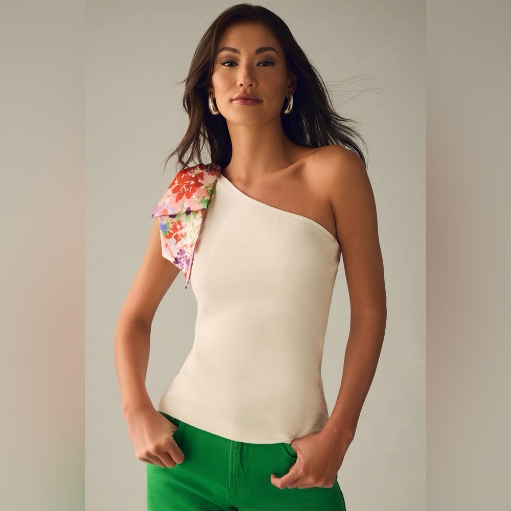 NWOT Anthropologie Maeve One-Shoulder Top